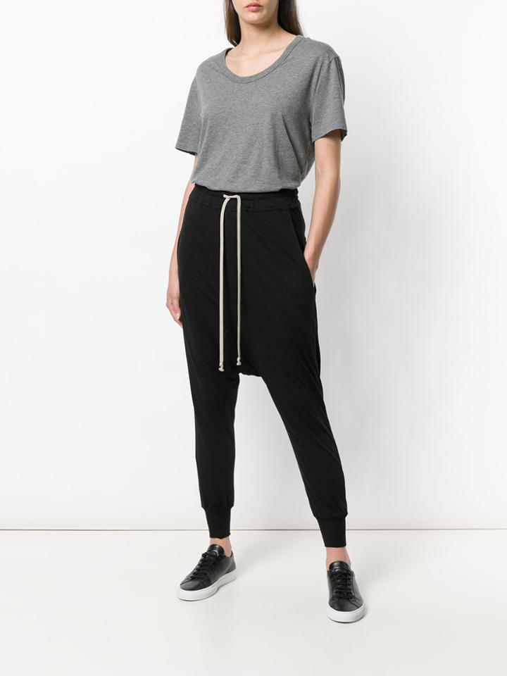 Rick Owens Lilies Wide Loose Track Trousers - Black