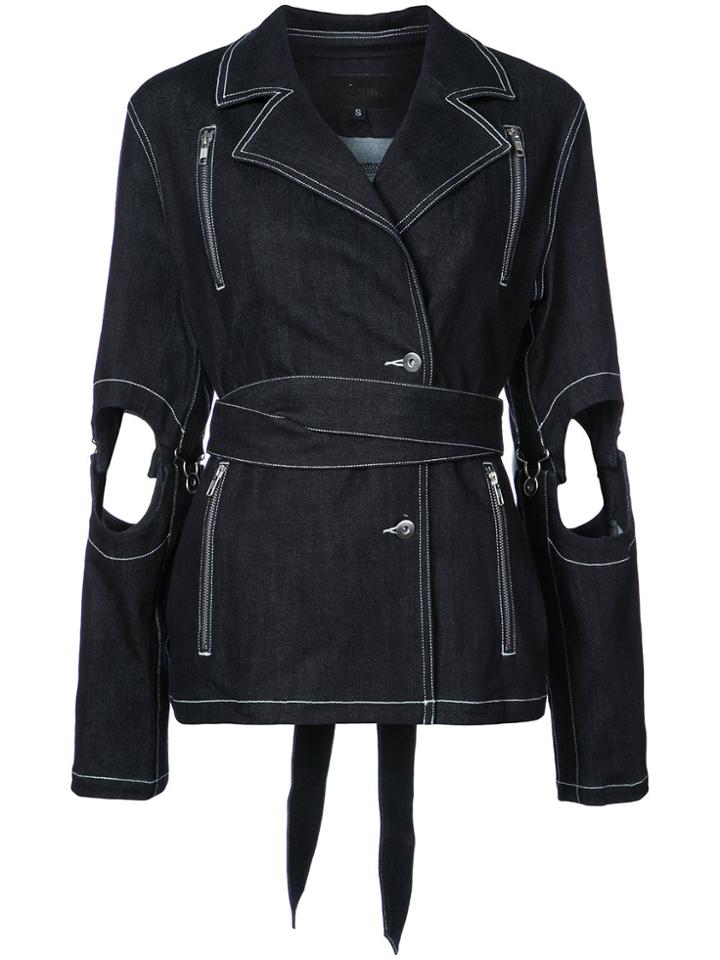 Yajun Cut-out Detail Jacket - Blue