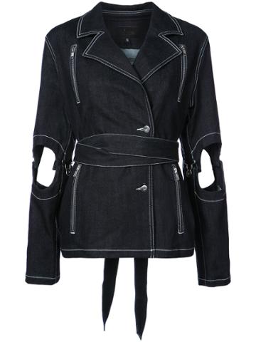 Yajun Cut-out Detail Jacket - Blue