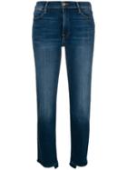 Frame Stretch High-waist Released Jeans - Blue