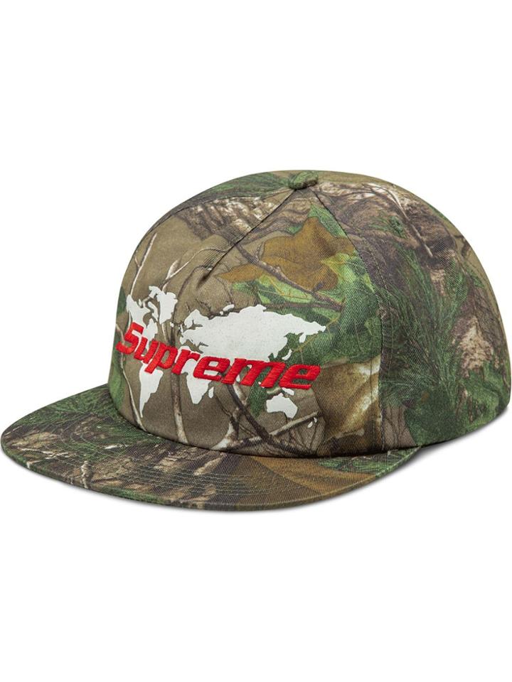 Supreme Camouflage Logo Baseball Cap - Brown