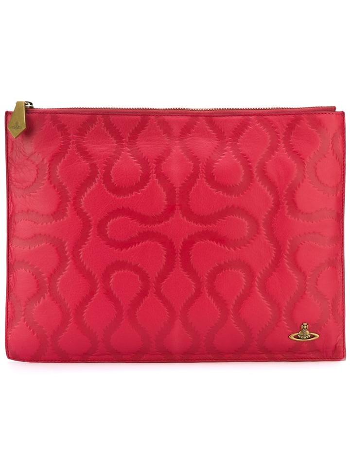 Vivienne Westwood Embossed Zip Clutch