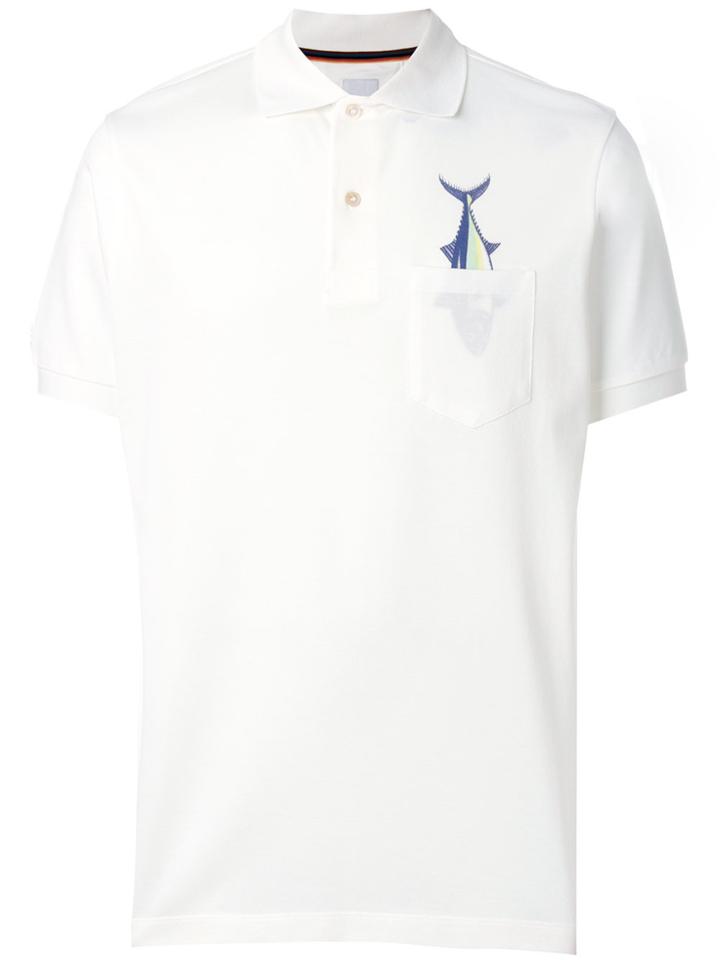 Paul Smith Tuna Pocket Print Polo Shirt - White
