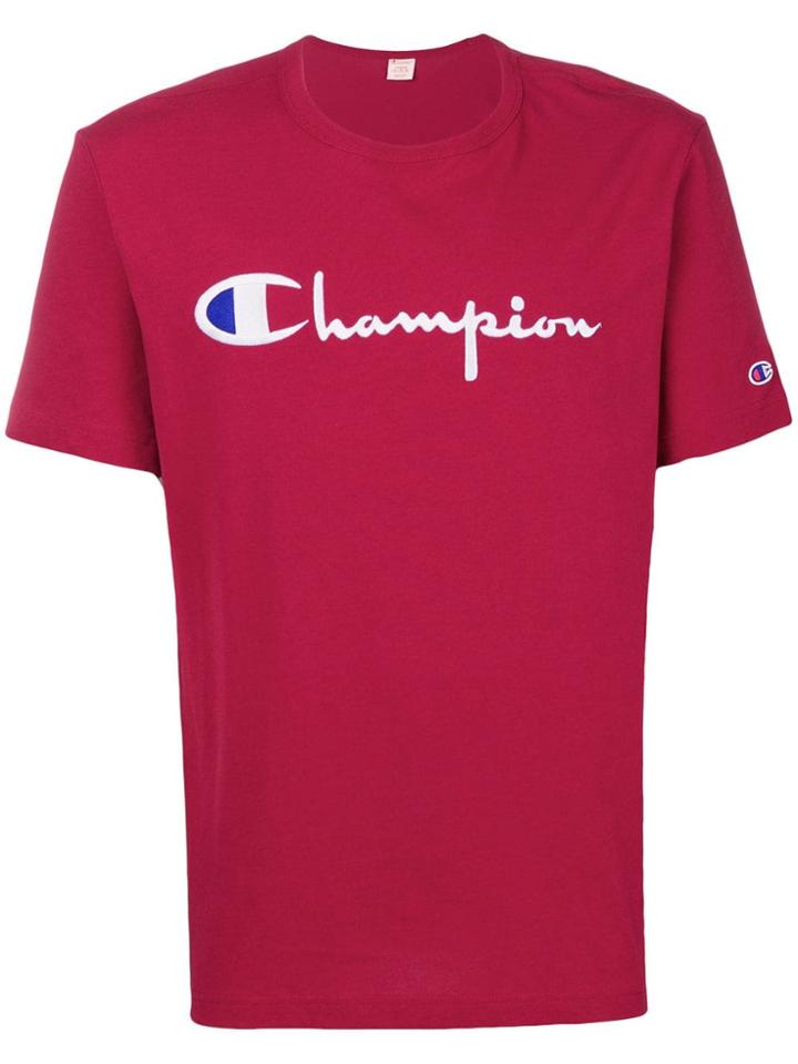 Champion Logo Print T-shirt - Red