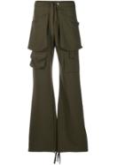 Alberta Ferretti High-waist Drawstring Trousers - Green