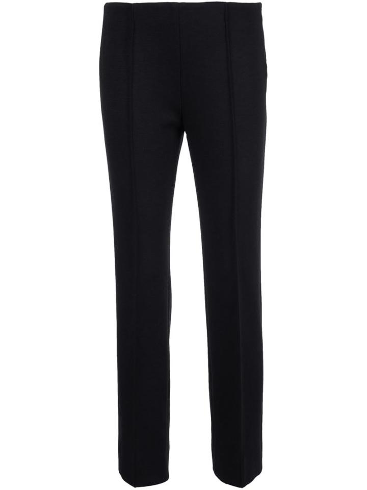 Agnona Seam Detail Cropped Trousers, Women's, Size: 44, Black, Spandex/elastane/wool