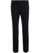 Agnona Seam Detail Cropped Trousers, Women's, Size: 44, Black, Spandex/elastane/wool