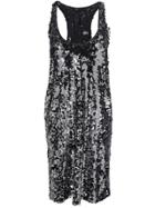 Vera Wang Sequin Mini Dress - Silver
