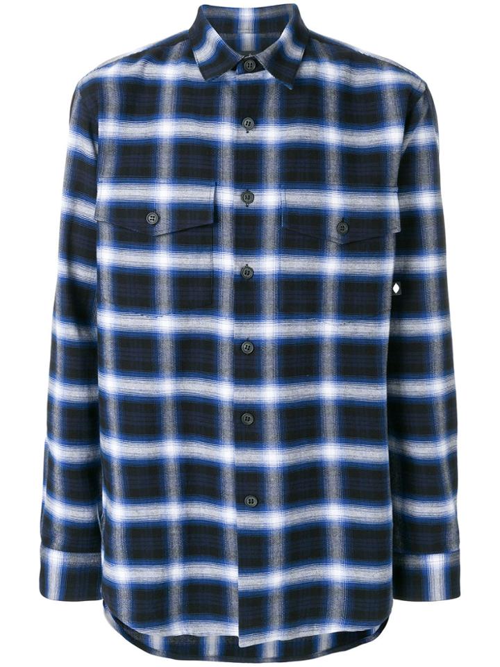 Marcelo Burlon County Of Milan Parrot Plaid Flannel Shirt - Blue