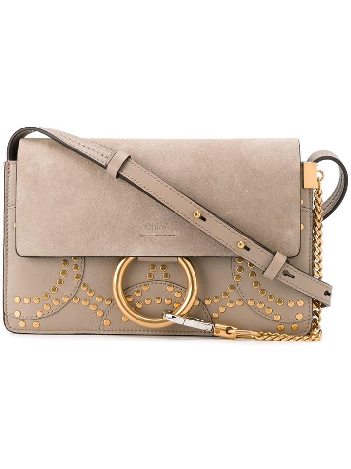 Chloé Small 'faye' Shoulder Bag, Women's, Grey