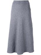 Chloé Knitted Midi Skirt, Women's, Size: 38, Grey, Cashmere