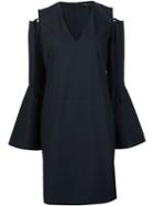 Derek Lam Cut-off Shoulders Dress, Women's, Size: 38, Black, Cotton