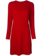 Mm6 Maison Margiela Zipped Dart Dress, Women's, Size: 44, Red, Polyester