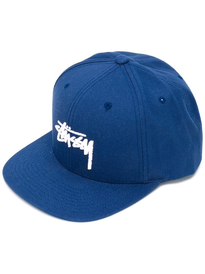 Stussy - Embroidered Logo Cap - Men - Cotton - One Size, Blue, Cotton