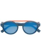 Fendi Eyewear Double Nose Bridge Sunglasses - Blue