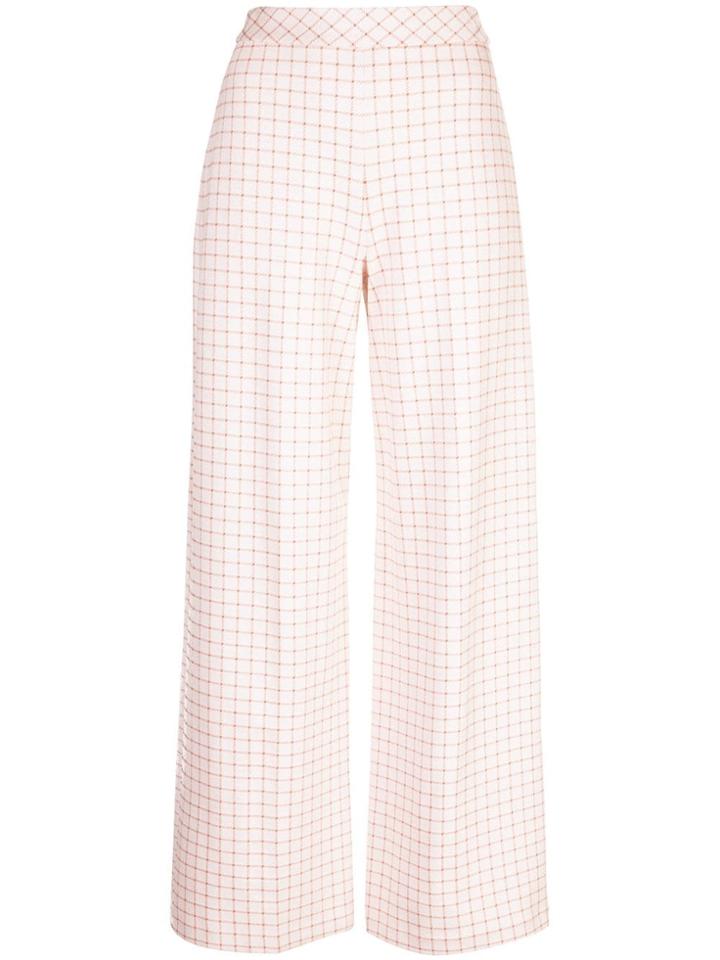 Rosetta Getty Checked Print Trousers - White