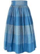 Issey Miyake Pre-owned Check Wrap Skirt - Blue