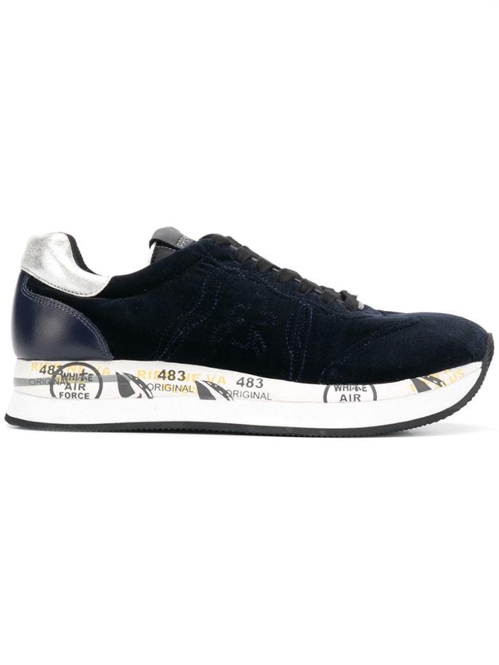 White Premiata Conny Sneakers - Blue