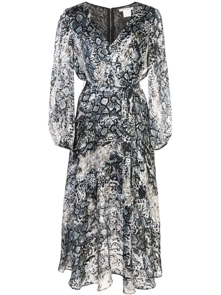 Alice+olivia Coco Midi Dress - Grey