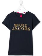 Little Marc Jacobs Teen Beaded Logo T-shirt - Blue