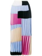 Marni Colour Block Pleated Skirt - Multicolour