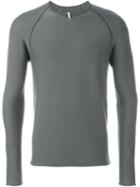Label Under Construction V-neck Jumper, Men's, Size: 48, Grey, Cotton