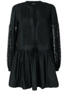 Wandering Open Neck Tassel Dress - Black