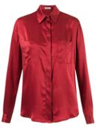 Egrey Pocket Shirt, Women's, Size: Pp, Red, Silk