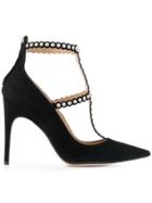 Sergio Rossi Embellished Studded Pumps - Black