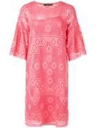 Alberta Ferretti Eyelet Detail Dress - Pink