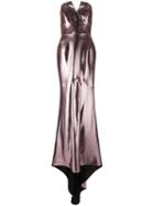 Roland Mouret Metallic (grey) Bustier Gown, Women's, Size: 10, Silk/wool/polyester/viscose