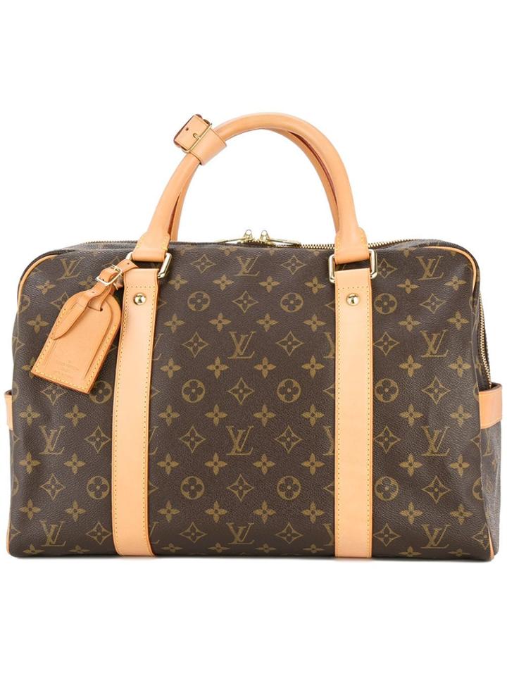 Louis Vuitton Vintage Carryall Travel Hand Bag - Brown