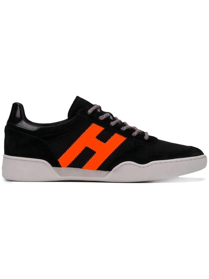 Hogan Contrast Logo Sneakers - Black