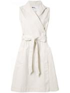 Margaret Howell Wrap Tie-waist Dress - Neutrals