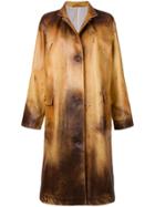 Calvin Klein 205w39nyc Distressed Effect Oversized Coat - Multicolour
