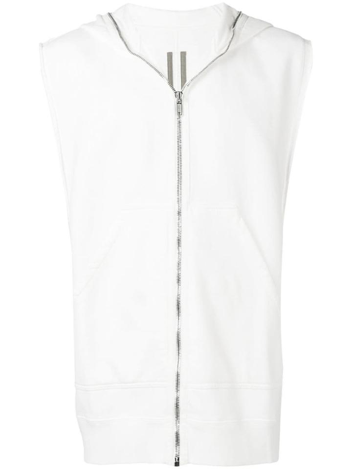 Rick Owens Drkshdw Babel Sleeveless Gimp Hoodie - White