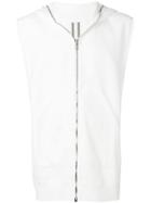 Rick Owens Drkshdw Babel Sleeveless Gimp Hoodie - White