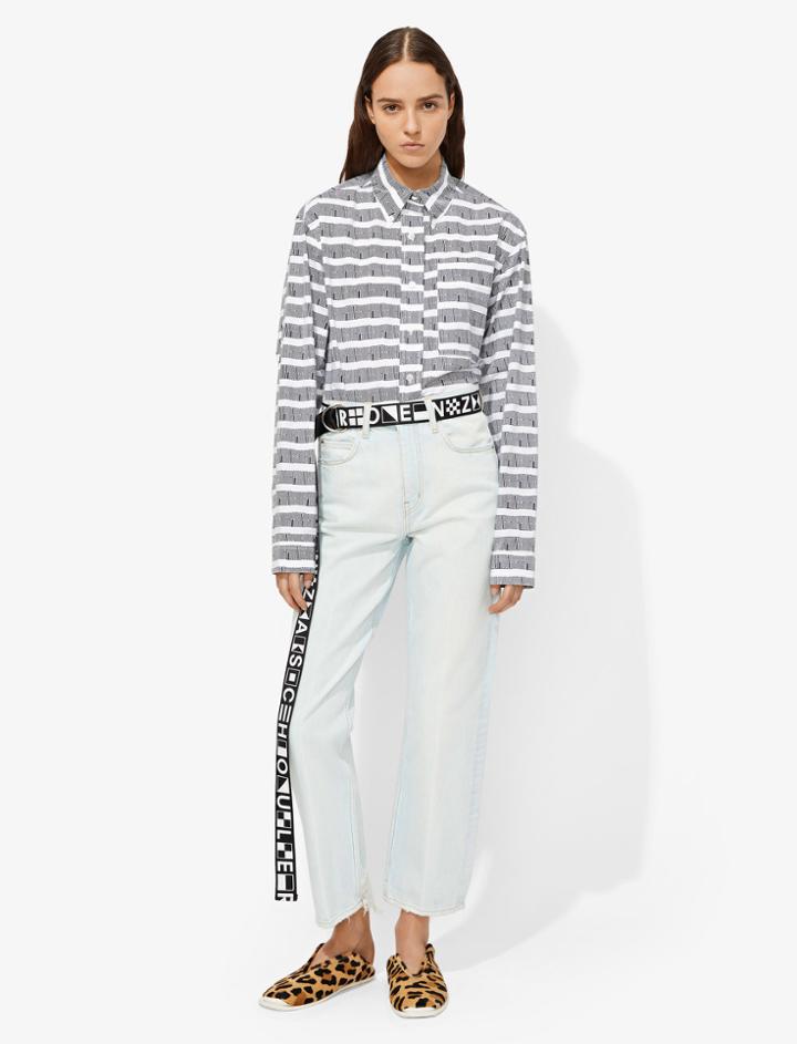 Proenza Schouler Pswl Graphic Stripe Shirt - Black