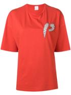 Pinko Crystal Logo T-shirt - Red
