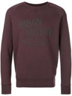 Maison Kitsuné Front Logo Sweatshirt - Pink & Purple