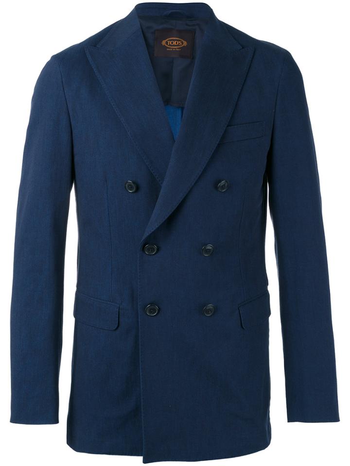 Tod's Double-breasted Blazer - Blue