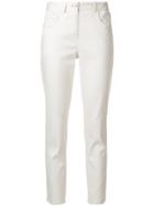Lorena Antoniazzi Slim Fit Cropped Trousers - White