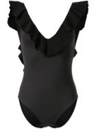 Suboo Chi Chi Frill Scoop One Piece - Black