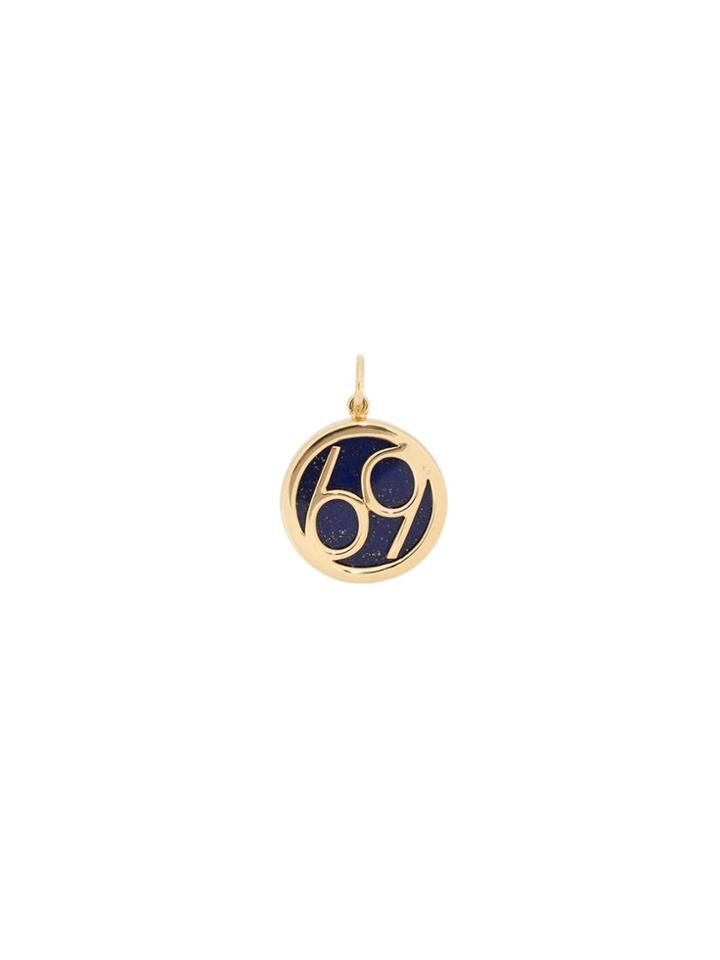 Sauer Pendente 69 Em Ouro Amarelo E Lápis Lázuli - Gold