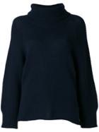 Armani Collezioni Turtle Neck Knitted Sweater - Blue