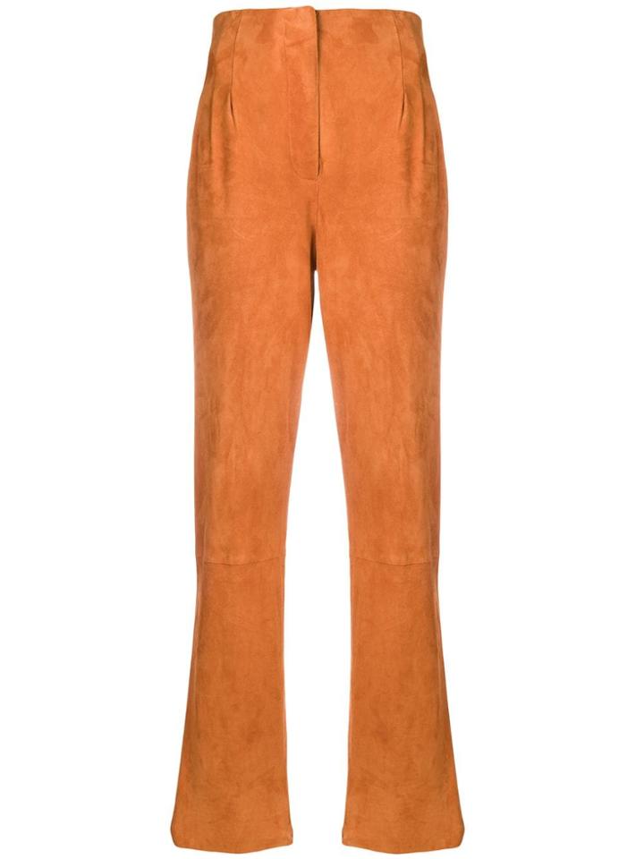 Alberta Ferretti Straight Leg Trousers - Orange