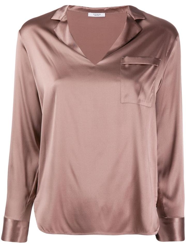 Peserico Metallic Effect Blouse - Pink