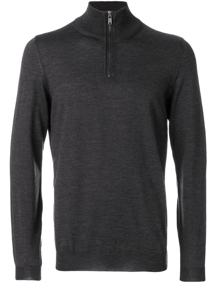Boss Hugo Boss Banello Zipped Jumper - Grey