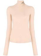 Mm6 Maison Margiela Logo Printed Polo Neck Top - Neutrals
