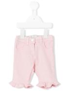 Fendi Kids - Ruffled Detail Jeans - Kids - Cotton/spandex/elastane - 24 Mth, Pink/purple